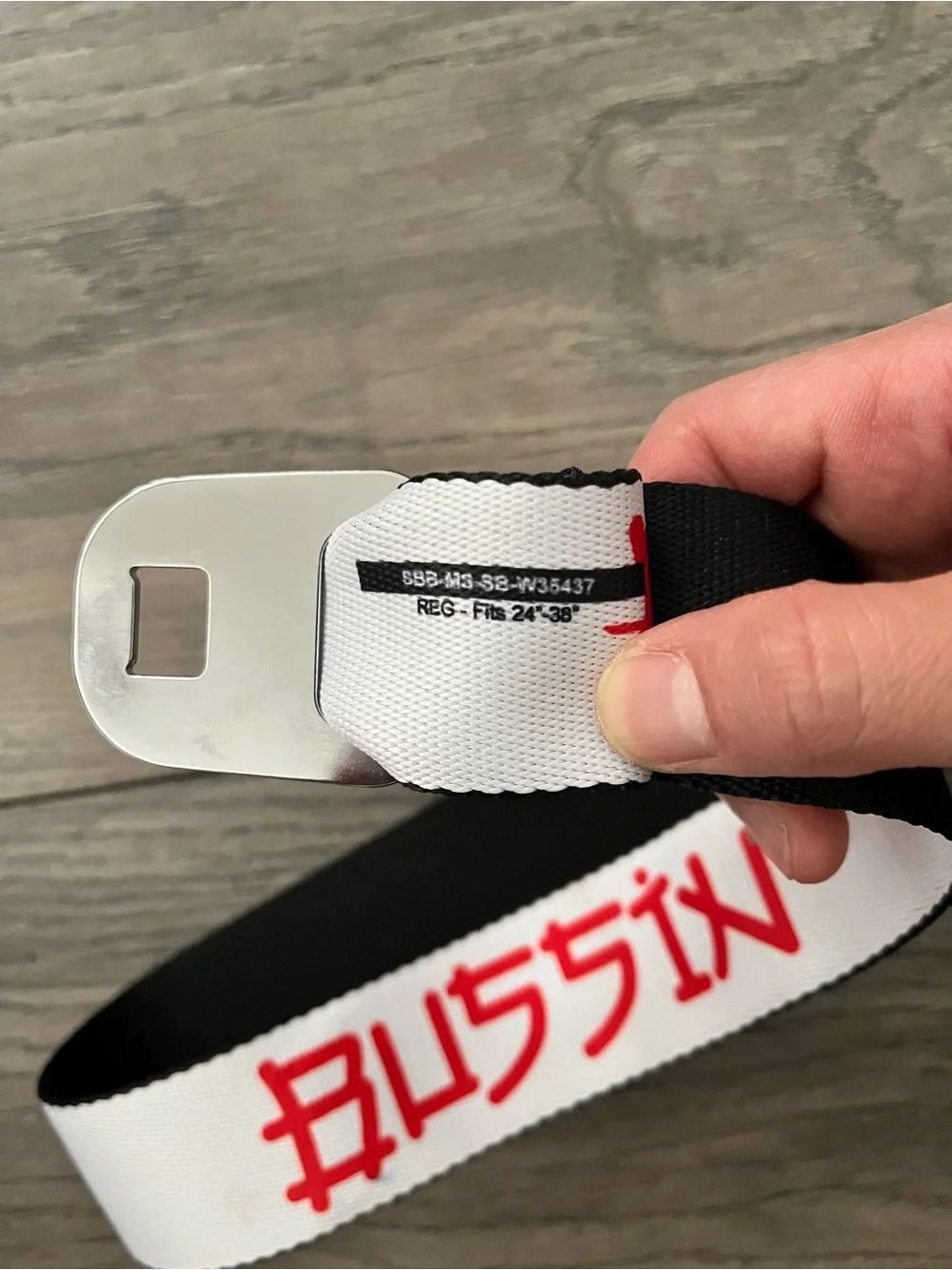Genuine Stainless Steel Seatbelt-Style Wearable - White